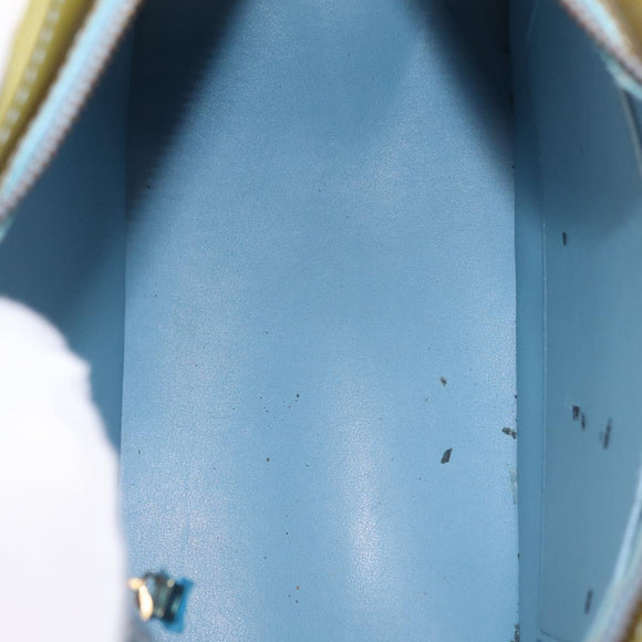 LOUIS VUITTON Monogram Vernis Houston Hand Bag Baby Blue M91005 LV Auth 208230