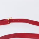Saint Laurent Kate Shoulder Bag Leather Red Gold Auth 208231A-10