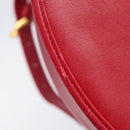 Saint Laurent Kate Shoulder Bag Leather Red Gold Auth 208231A-16