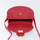 Saint Laurent Kate Shoulder Bag Leather Red Gold Auth 208231A-19
