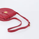 Saint Laurent Kate Shoulder Bag Leather Red Gold Auth 208231A-8
