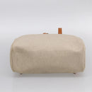 HERMES Herbag Ad Backpack Canvas 2way Beige Silver Auth 208232-13