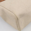 HERMES Herbag Ad Backpack Canvas 2way Beige Silver Auth 208232-15