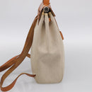 HERMES Herbag Ad Backpack Canvas 2way Beige Silver Auth 208232-4