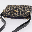 Christian Dior Trotter Canvas Shoulder Bag Navy Gold Auth 208233-6