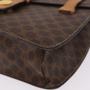 CELINE Macadam Canvas Medallion Hand Bag PVC Leather Brown Gold Auth 208236-12