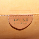 CELINE Macadam Canvas Medallion Hand Bag PVC Leather Brown Gold Auth 208236-19