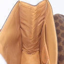 CELINE Macadam Canvas Medallion Hand Bag PVC Leather Brown Gold Auth 208236-22