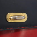 Bally Shoulder Bag Leather Navy Gold Auth 208240-17