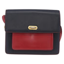 Bally Shoulder Bag Leather Navy Gold Auth 208240-2