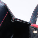 Bally Shoulder Bag Leather Navy Gold Auth 208240-24