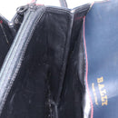 Bally Shoulder Bag Leather Navy Gold Auth 208240-25
