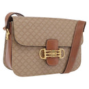 CELINE Macadam Canvas Shoulder Bag PVC Brown Gold Auth 208242-1