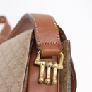 CELINE Macadam Canvas Shoulder Bag PVC Brown Gold Auth 208242-11