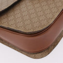 CELINE Macadam Canvas Shoulder Bag PVC Brown Gold Auth 208242-14