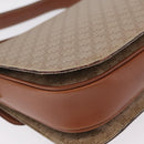 CELINE Macadam Canvas Shoulder Bag PVC Brown Gold Auth 208242-16