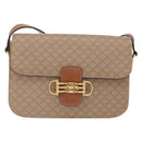 CELINE Macadam Canvas Shoulder Bag PVC Brown Gold Auth 208242-2