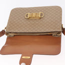 CELINE Macadam Canvas Shoulder Bag PVC Brown Gold Auth 208242-21