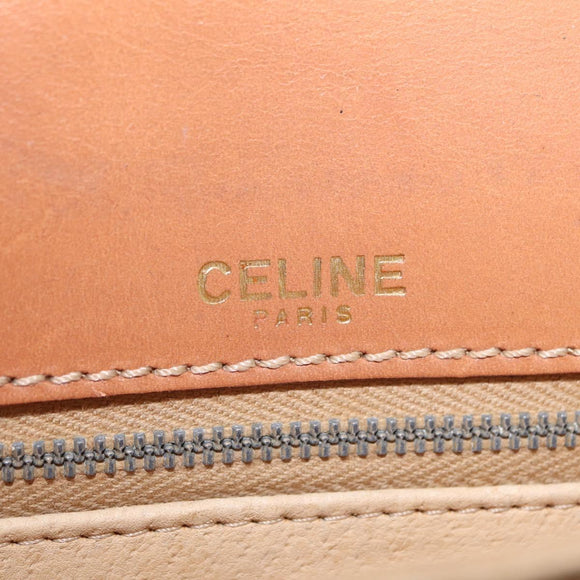CELINE Macadam Canvas Shoulder Bag PVC Brown Gold Auth 208242
