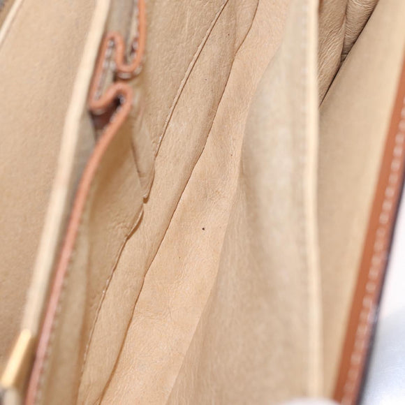 CELINE Macadam Canvas Shoulder Bag PVC Brown Gold Auth 208242