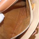 CELINE Macadam Canvas Shoulder Bag PVC Brown Gold Auth 208242-30