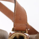 CELINE Macadam Canvas Shoulder Bag PVC Brown Gold Auth 208242-31