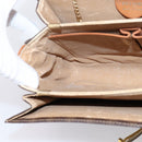 CELINE Macadam Canvas Horse Carriage Bag PVC Leather Brown Gold Auth 208243-19