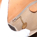 CELINE Macadam Canvas Horse Carriage Bag PVC Leather Brown Gold Auth 208243-21