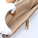 CELINE Macadam Canvas Horse Carriage Bag PVC Leather Brown Gold Auth 208243-24