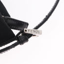 FENDI Accessory Pouch Cotton jersey Black Silver Auth 208245A-18