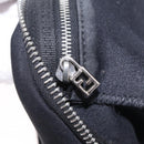 FENDI Accessory Pouch Cotton jersey Black Silver Auth 208245A-23