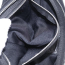 FENDI Accessory Pouch Cotton jersey Black Silver Auth 208245A-24