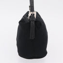 FENDI Accessory Pouch Cotton jersey Black Silver Auth 208245A-5