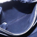 PRADA Hand Bag Raffia 2way Navy Silver Auth 208246-25