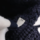 PRADA Hand Bag Raffia 2way Navy Silver Auth 208246-29