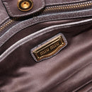 Miu Miu Hand Bag Leather 2way Gray Gold Auth 208248A-19