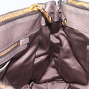Miu Miu Hand Bag Leather 2way Gray Gold Auth 208248A-21