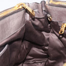 Miu Miu Hand Bag Leather 2way Gray Gold Auth 208248A-22