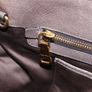 Miu Miu Hand Bag Leather 2way Gray Gold Auth 208248A-23