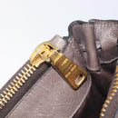 Miu Miu Hand Bag Leather 2way Gray Gold Auth 208248A-27