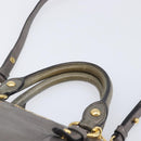 Miu Miu Hand Bag Leather 2way Gray Gold Auth 208248A-8