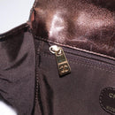CHANEL Shoulder Bag Lamb Skin Bronze CC Auth 208250A-23