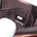 CHANEL Shoulder Bag Lamb Skin Bronze CC Auth 208250A-25
