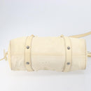 Miu Miu Hand Bag Leather 2way Ivory Silver Auth 208251A-15