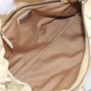 Miu Miu Hand Bag Leather 2way Ivory Silver Auth 208251A-26