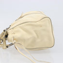 Miu Miu Hand Bag Leather 2way Ivory Silver Auth 208251A-8