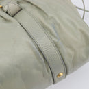 Miu Miu Hand Bag Leather 2way Gray Gold Auth 208252A-16