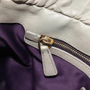Miu Miu Hand Bag Leather 2way Gray Gold Auth 208252A-25