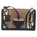 LOEWE Chain Barcelona Shoulder Bag Leather Beige Gold Auth 208257M-13