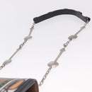 LOEWE Chain Barcelona Shoulder Bag Leather Beige Gold Auth 208257M-14